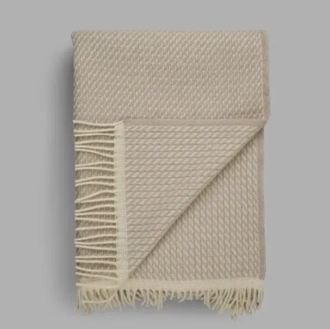 Ru00f8ros Tweed Mello -Warm Grey Pledd- Pledd