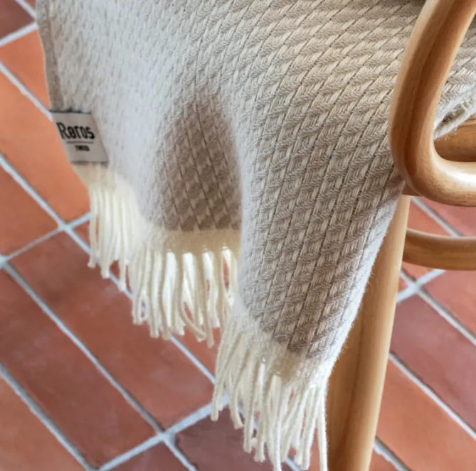 Ru00f8ros Tweed Mello -Warm Grey Pledd- Pledd