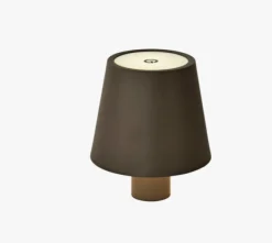Nordesign Mida -Oppladbar lampe, sort/brun- Bordlampe