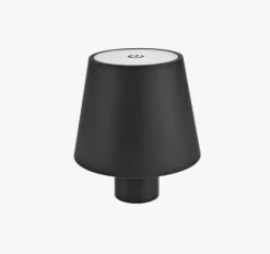 Nordesign Mida -Oppladbar lampe, sort/brun- Bordlampe