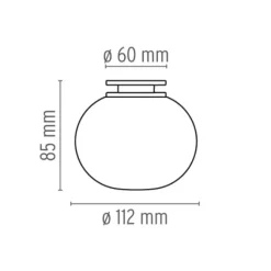 Flos Mini Glo – Ball C/W- Vegglampe|Taklamper Og Plafond