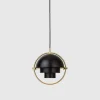 GUBI Multi-Lite Pendel – Charcoal black Brass small- Taklamper Og Plafond