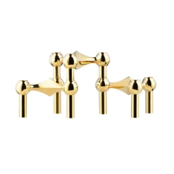 Stoff Nagel Candle Holder – Brass 3pk- Lysestaker / Lyslykter / Lys|Dekor