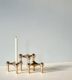 Stoff Nagel Candle Holder – Brass 3pk- Lysestaker / Lyslykter / Lys|Dekor