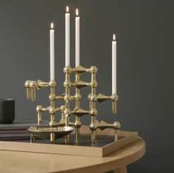 Stoff Nagel Candle Holder – Brass- Lysestaker / Lyslykter / Lys