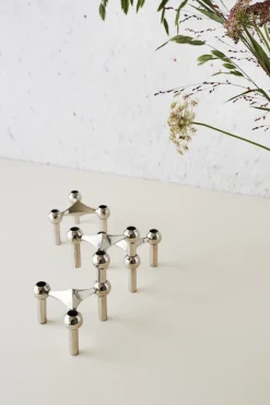 Stoff Nagel Candle Holder – Chrome- Lysestaker / Lyslykter / Lys