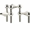 Stoff Nagel Candle Holder – Chrome 3pk- Lysestaker / Lyslykter / Lys|Dekor