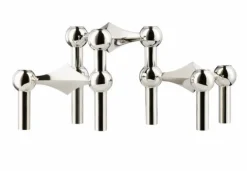 Stoff Nagel Candle Holder – Chrome 3pk- Lysestaker / Lyslykter / Lys|Dekor