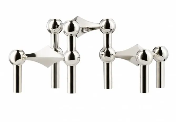 Stoff Nagel Candle Holder – Chrome 3pk- Lysestaker / Lyslykter / Lys|Dekor