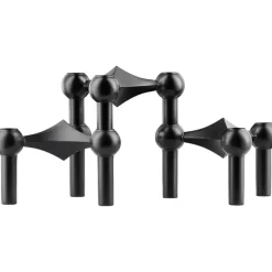 Stoff Nagel Candle Holder – Matt Black 3pk- Lysestaker / Lyslykter / Lys