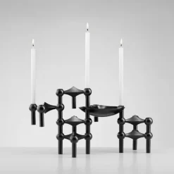 Stoff Nagel Candle Holder – Matt Black 3pk- Lysestaker / Lyslykter / Lys