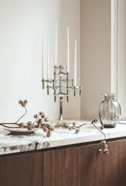 Stoff Nagel Candle Stand – Chrome- Lysestaker / Lyslykter / Lys|Dekor