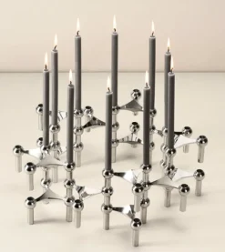 Stoff Nagel Candles antrasitt, 12 pk- Lysestaker / Lyslykter / Lys|Dekor