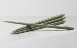 Stoff Nagel Candles, dusty green 6 pk- Lysestaker / Lyslykter / Lys|Dekor