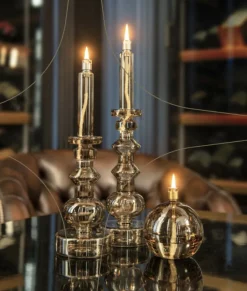 Peri Design Oljelampe Candleholder – Medium Champagne- Lysestaker / Lyslykter / Lys