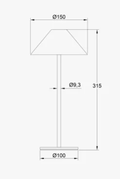 Nordesign Oris Oppladbar Lampe- Bordlampe