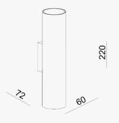 Nordesign Oz K2 -Veggspot -Hvit- Vegglampe