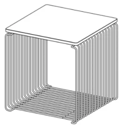 Montana Panton Wire -Marmortopp 34,8 cm- Hyller Og Garderobe|Bord