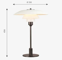 Louis Poulsen PH 3 1/2 – 2 1/2 Bordlampe – hvit- Bordlampe
