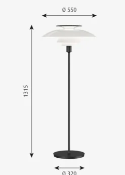 Louis Poulsen Ph 80 – hvit- Gulvlampe
