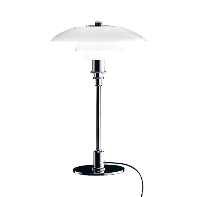 Louis Poulsen PH 3/2 Bordlampe krom- Bordlampe