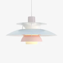 Louis Poulsen PH 5 Pastell østergrå blå rose- Taklamper Og Plafond