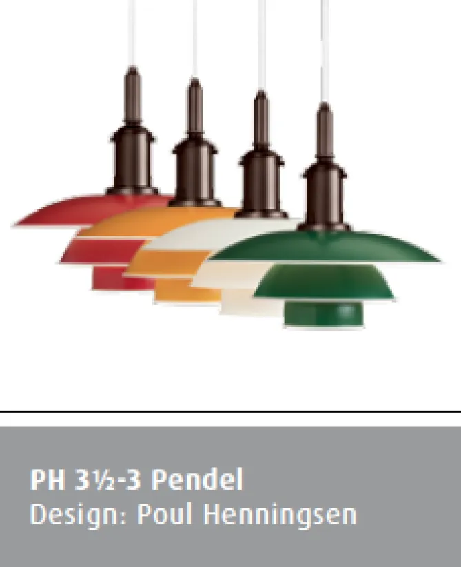 Louis Poulsen PH 3½-3 pendel – Hvit- Taklamper Og Plafond