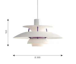 Louis Poulsen PH 5 pendel Mini – Monochrome white- Taklamper Og Plafond