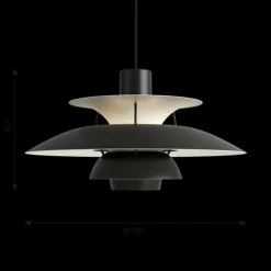 Louis Poulsen PH 5 pendel Monochrome black- Taklamper Og Plafond