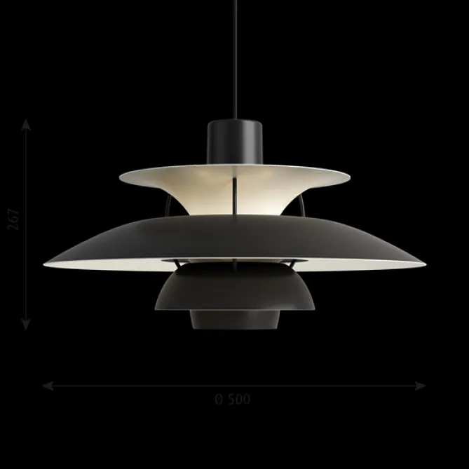 Louis Poulsen PH 5 pendel Monochrome black- Taklamper Og Plafond