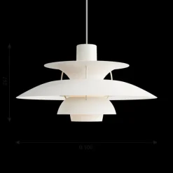 Louis Poulsen PH 5 pendel Monochrome white- Taklamper Og Plafond