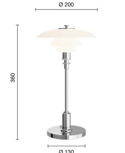 Louis Poulsen PH 2/1 Portable -Krom- Bordlampe