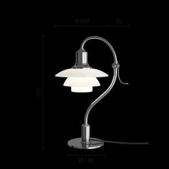 Louis Poulsen PH 2/2 Question Mark – Chrome- Bordlampe