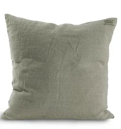 Lovely Linen Putetrekk i Lin 50×50 – Avocado- Puter
