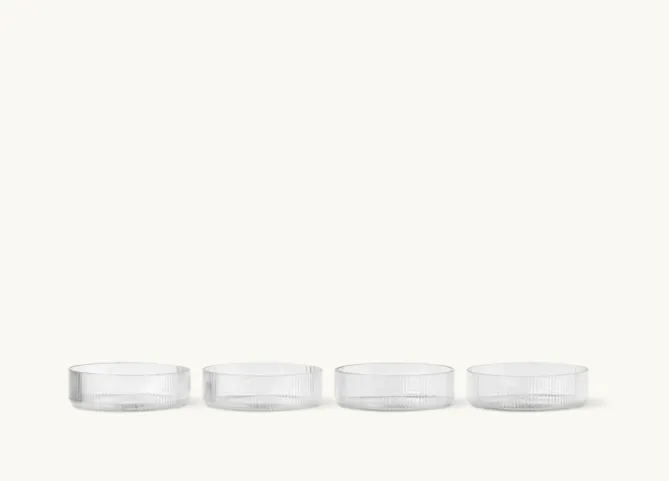 Ferm Living Ripple – Skål 4pk- Til Det Dekkede Bordet|Fat / Brett / Skåler