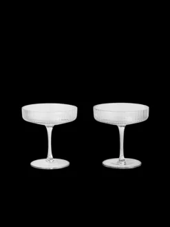 Ferm Living Ripple champagneglass – 2pk- Til Det Dekkede Bordet