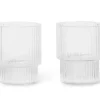 Ferm Living Ripple glass small – 4pk- Til Det Dekkede Bordet