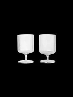 Ferm Living Ripple wineglass – 2pk- Til Det Dekkede Bordet