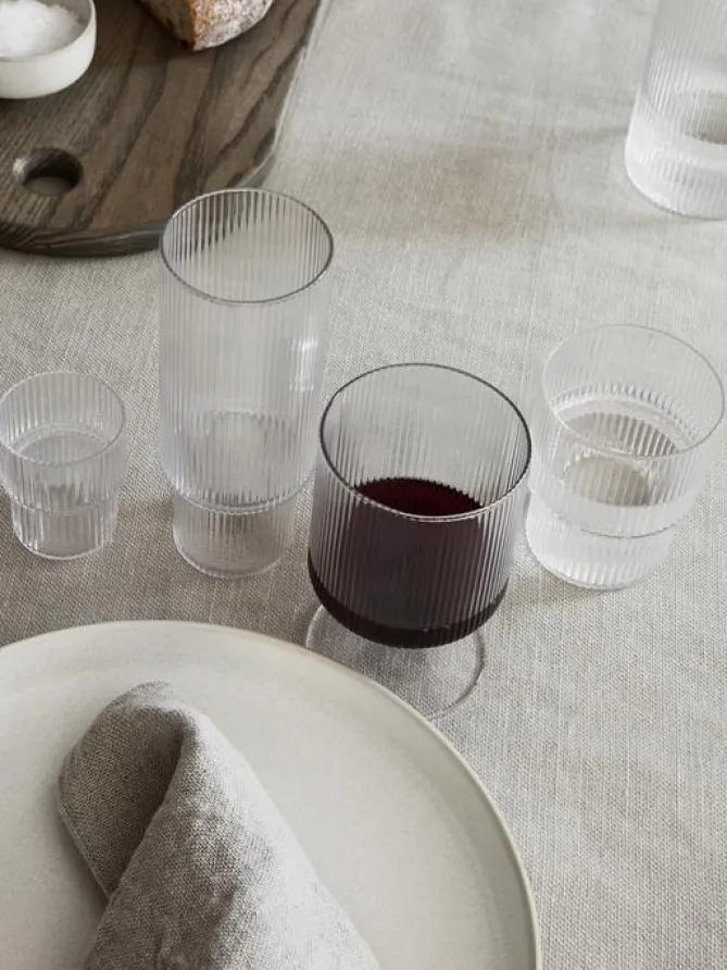 Ferm Living Ripple wineglass – 2pk- Til Det Dekkede Bordet