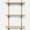 Ferm Living Sector hylle eik/sort messing- Hyller Og Garderobe