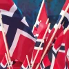 Serviett Lunsj Flagg- Til Det Dekkede Bordet