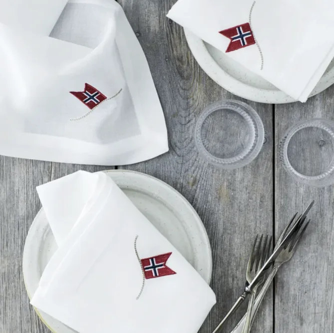 Langkilde & Su00f8n Serviett med norske flagg- Til Det Dekkede Bordet|Accessories