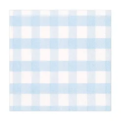 Caspari Servietter lunsj – Gingham Lysblå- Til Det Dekkede Bordet