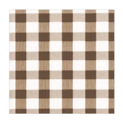 Caspari Servietter lunsj -Gingham Sjokolade- Til Det Dekkede Bordet