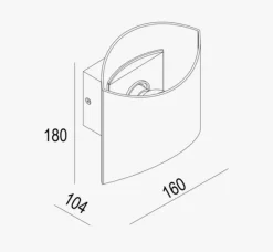 Nordesign Shade X -Grå vegglampe- Vegglampe