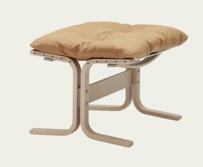 LK Hjelle Siesta Classic Fotskammel – Vintage Cognac- Loungestoler