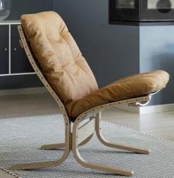LK Hjelle Siesta Classic Vintage Cognac – lav rygg- Loungestoler