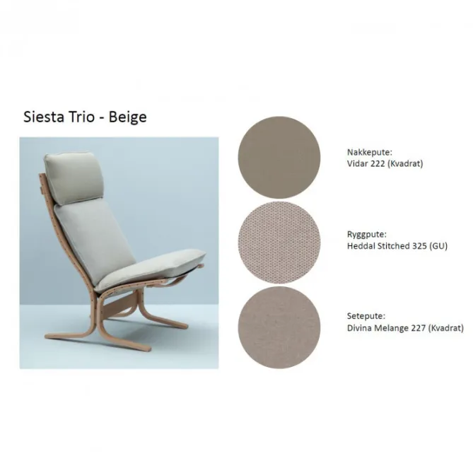 LK Hjelle Siesta Trio Fotskammel Tekstil- Loungestoler