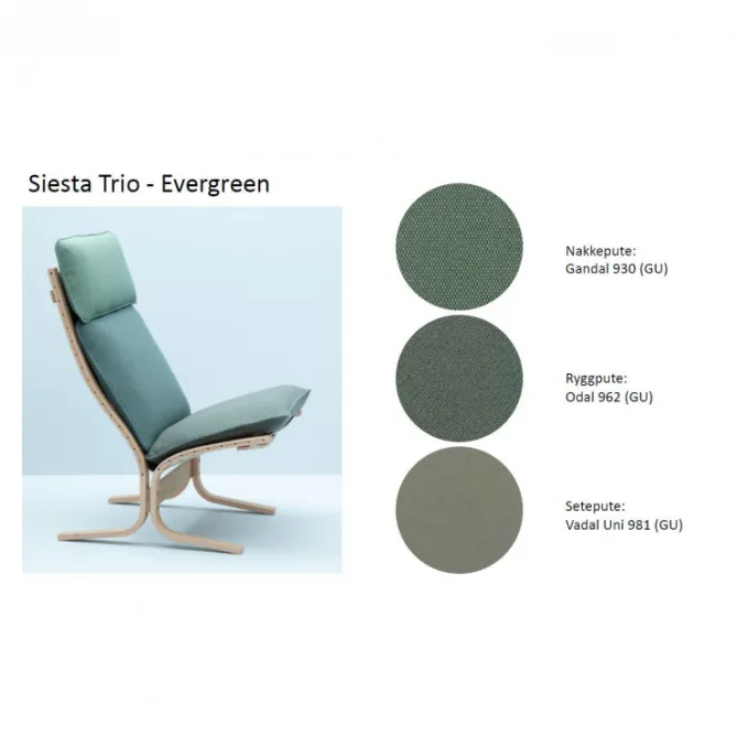 LK Hjelle Siesta Trio Fotskammel Tekstil- Loungestoler