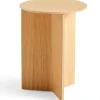 Slit Table Wood Round High- Bord